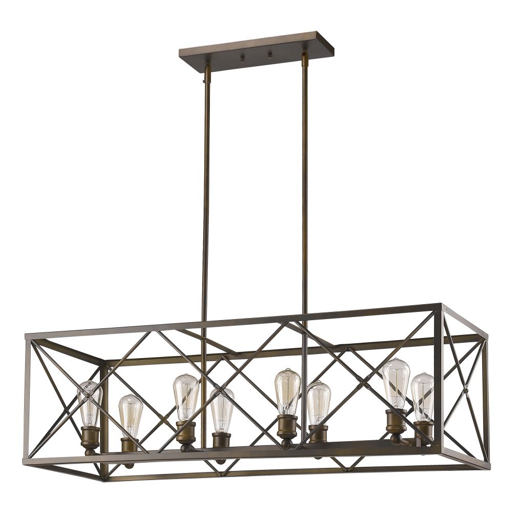 Acclaim Lighting-IN21123ORB-Brooklyn - Eight Light Pendant in Industrial Style - 13.5 Inches Wide by 12 Inches High   Oil Rubbed Bronze Finish