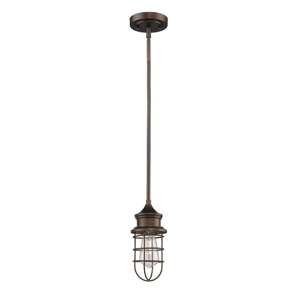 Acclaim Lighting-IN21149ORB-Virginia - One Light Mini Pendant in Antique Style - 5 Inches Wide by 10.25 Inches High   Oil Rubbed Bronze Finish