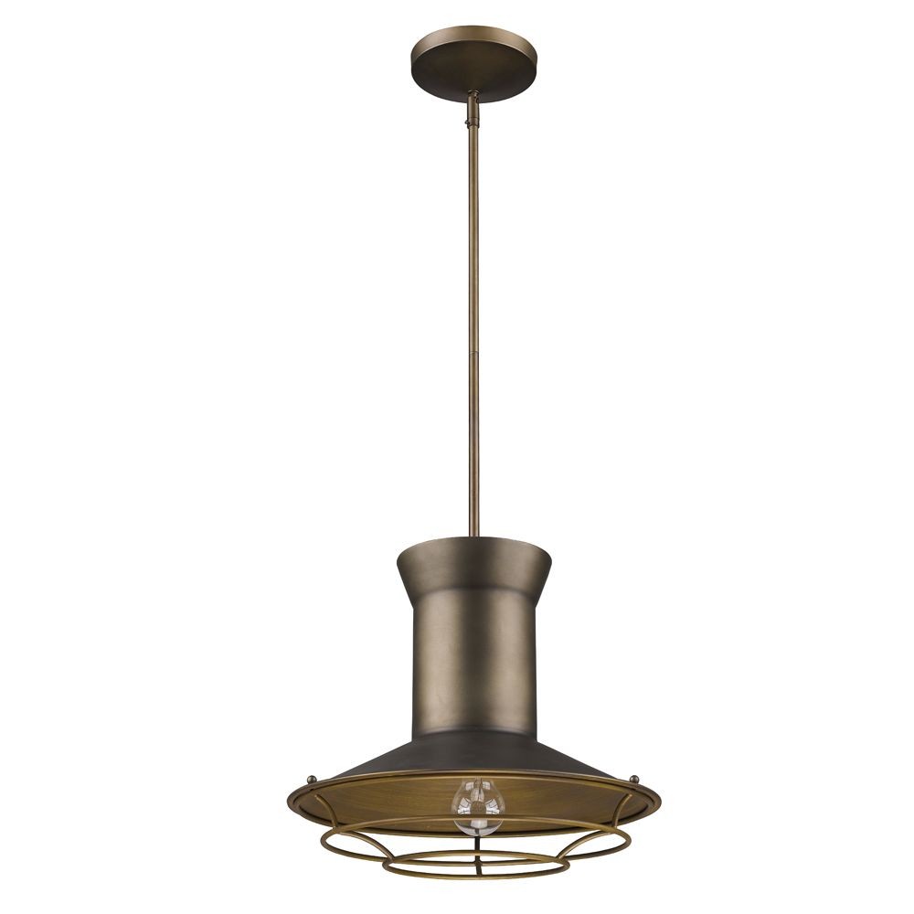 Acclaim Lighting-IN21166TC-Newport - One Light Pendant - 16 Inches Wide by 15 Inches High Tin Coated  White Finish