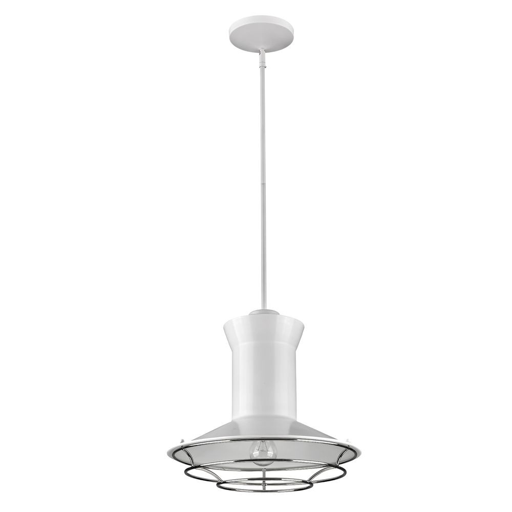 Acclaim Lighting-IN21166WH-Newport - One Light Pendant - 16 Inches Wide by 15 Inches High White  White Finish