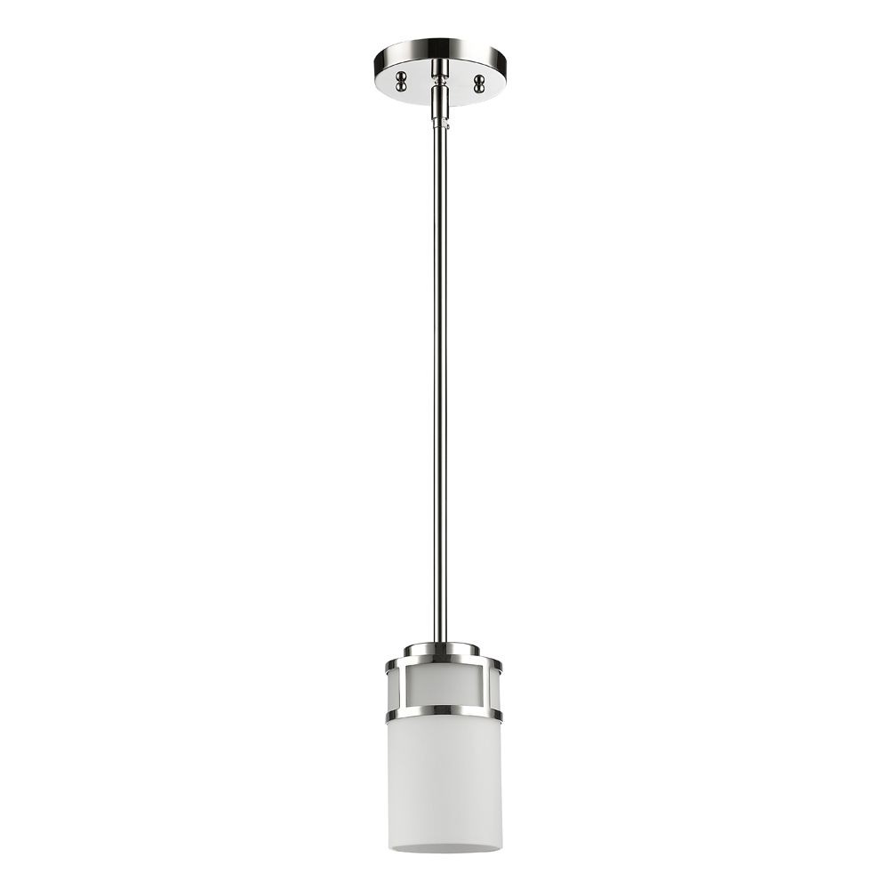 Acclaim Lighting-IN21221PN-Alexis - One Light Pendant - 4.75 Inches Wide by 6.75 Inches High Polished Nickel  Polished Nickel Finish with Opal White Glass