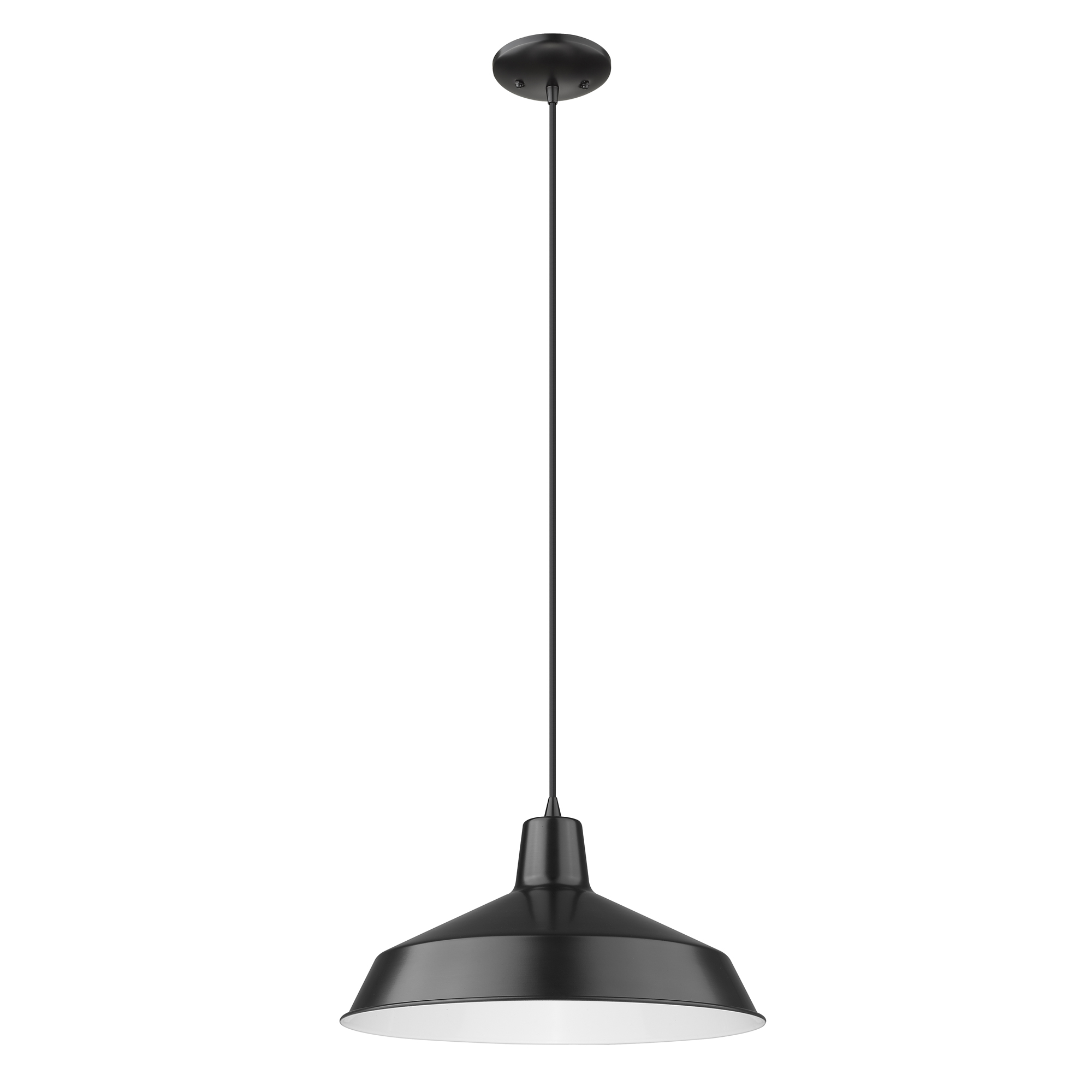 Acclaim Lighting-IN31143BK-Alcove - One Light Pendant in Modern Style - 13 Inches Wide by 6.75 Inches High Matte Black  Satin Nickel Finish