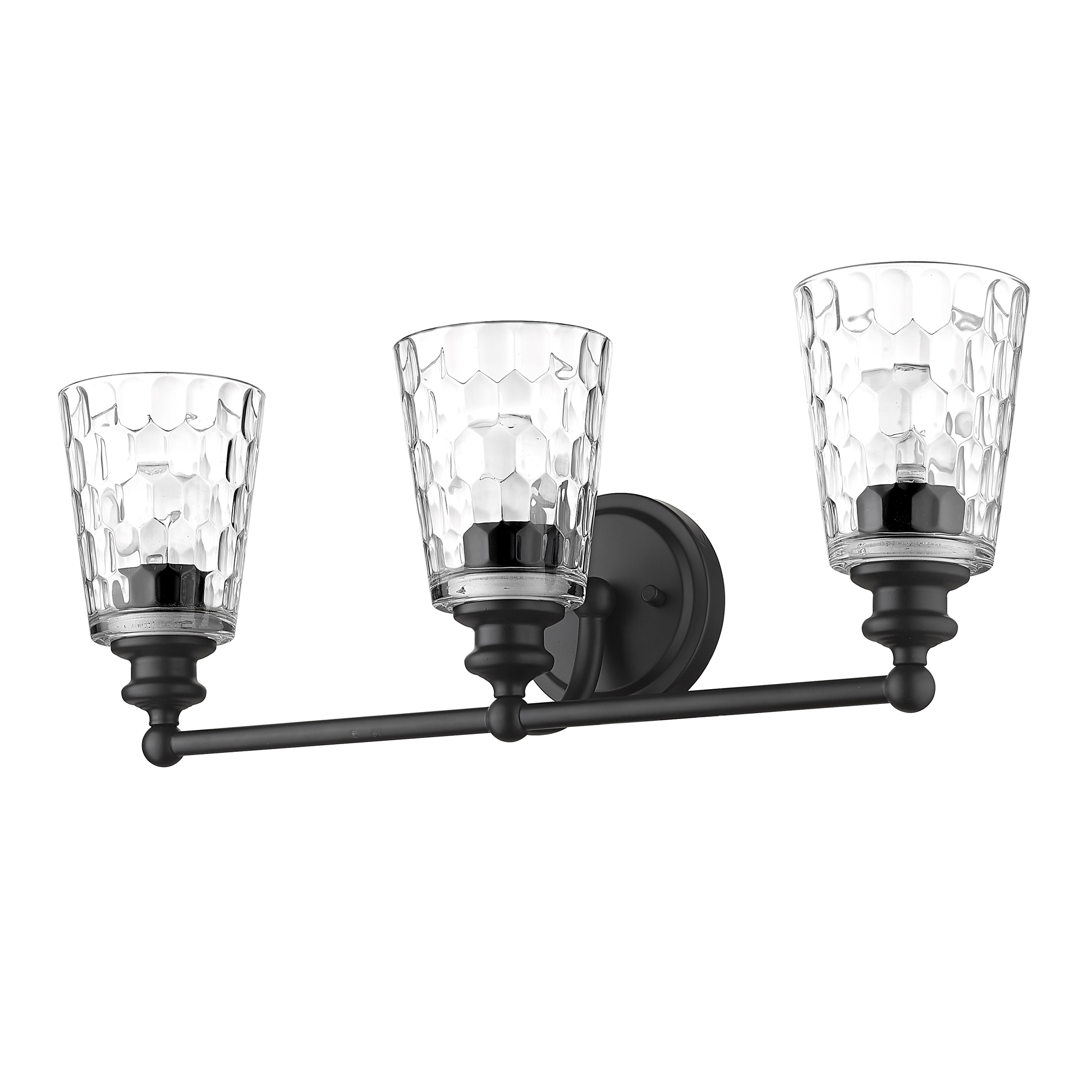 Acclaim Lighting-IN40022BK-Mae - 3 Light Bath Vanity in Transitional Style - 22.75 Inches Wide by 8.5 Inches High   Matte Black Finish with Clear Glass