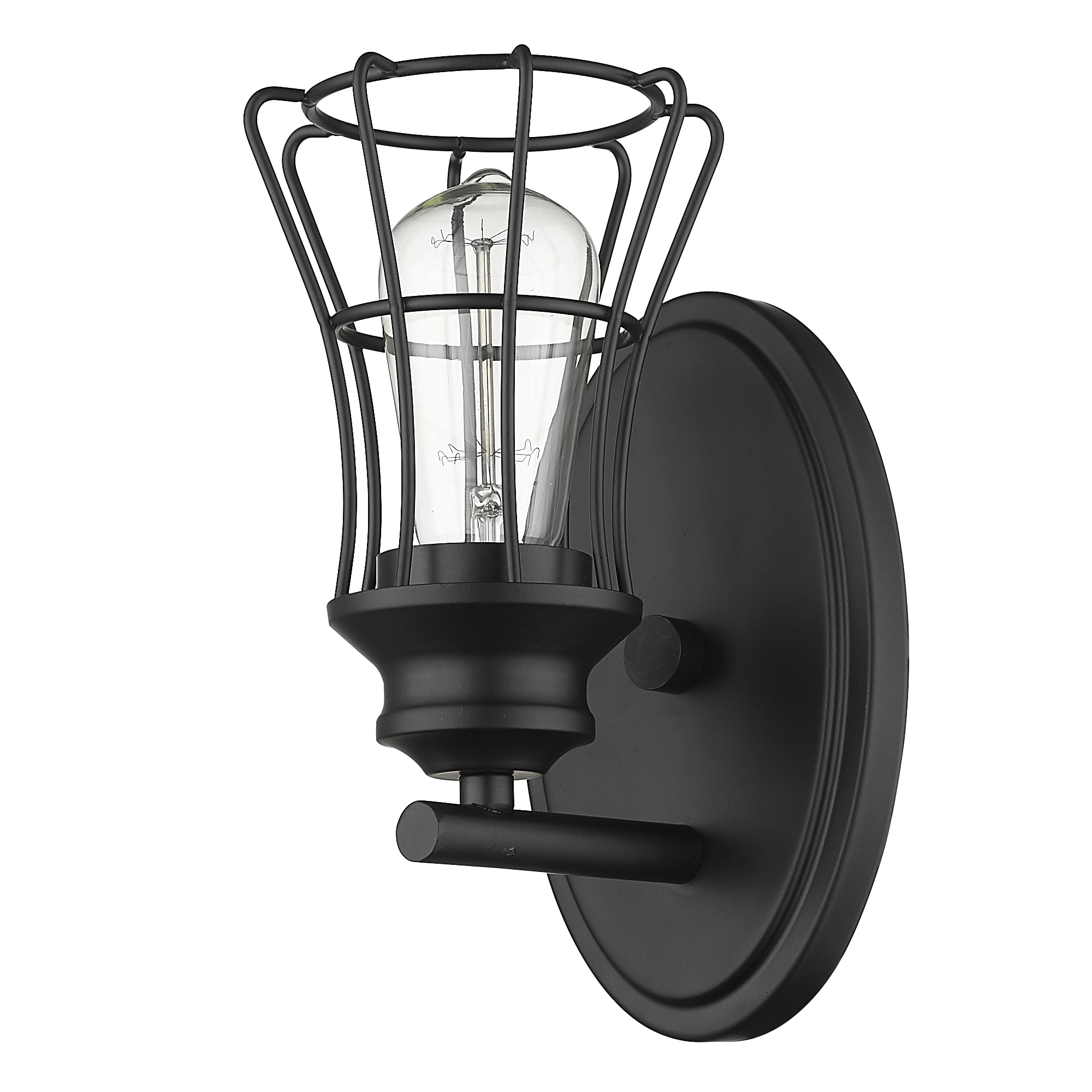 Acclaim Lighting-IN41280BK-Piers 1-Light Sconce in Soft Style - 5 Inches Wide by 9.75 Inches High   Matte Black Finish