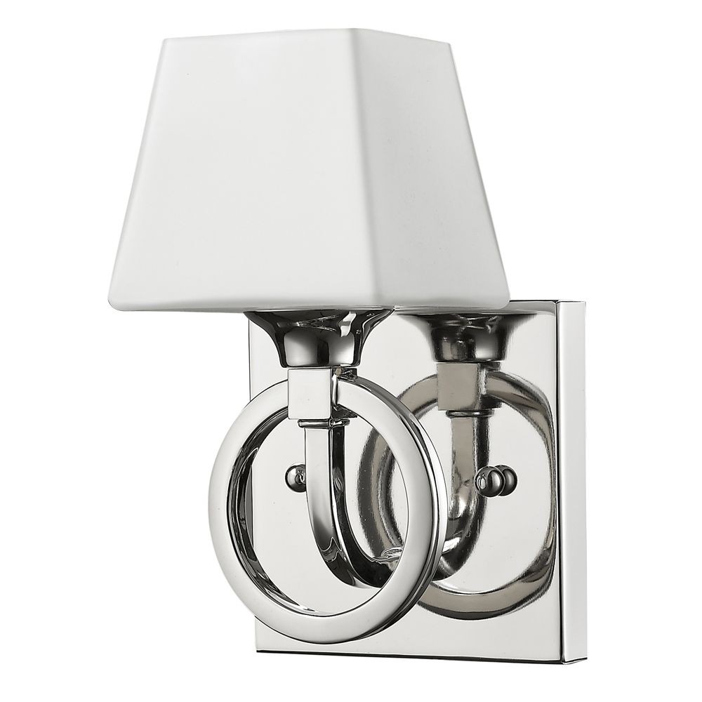 Acclaim Lighting-IN41300PN-Josephine - One Light Wall Sconce - 4.5 Inches Wide by 7.5 Inches High   Polished Nickel Finish with Opal White Glass