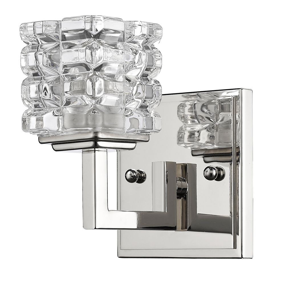 Acclaim Lighting-IN41315PN-Coralie - One Light Wall Sconce - 4.5 Inches Wide by 5.75 Inches High Polished Nickel  Polished Nickel Finish with Clear Crystal