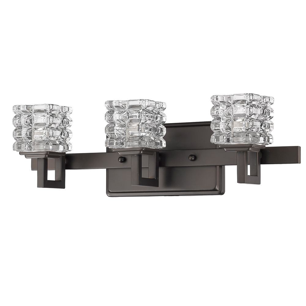 Acclaim Lighting-IN41316ORB-Coralie - Three Light Bath Vanity - 18 Inches Wide by 5.75 Inches High Oil Rubbed Bronze  Polished Nickel Finish with Clear Crystal