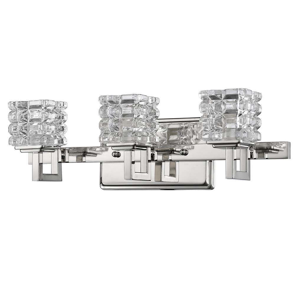 Acclaim Lighting-IN41316PN-Coralie - Three Light Bath Vanity - 18 Inches Wide by 5.75 Inches High Polished Nickel  Polished Nickel Finish with Clear Crystal