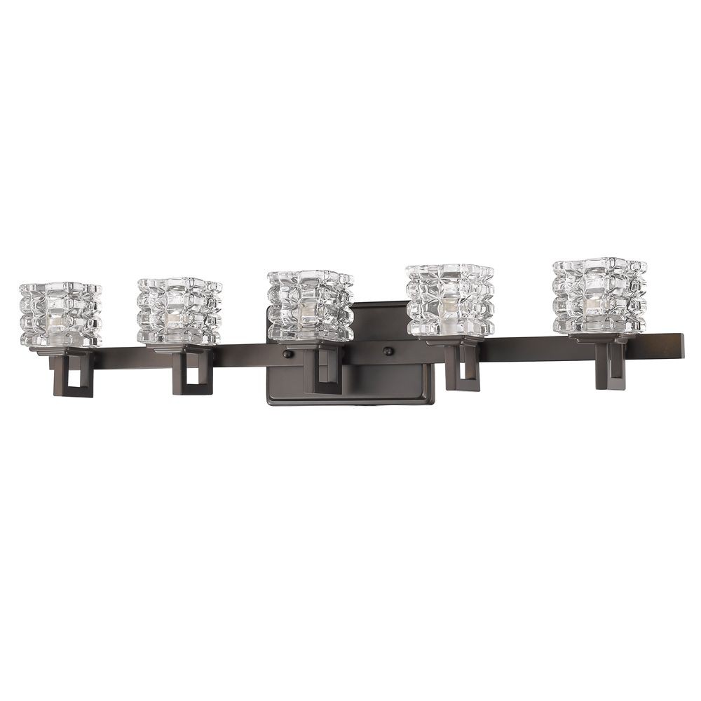 Acclaim Lighting-IN41317ORB-Coralie - Five Light Bath Vanity - 30 Inches Wide by 5.75 Inches High Oil Rubbed Bronze  Polished Nickel Finish with Clear Crystal