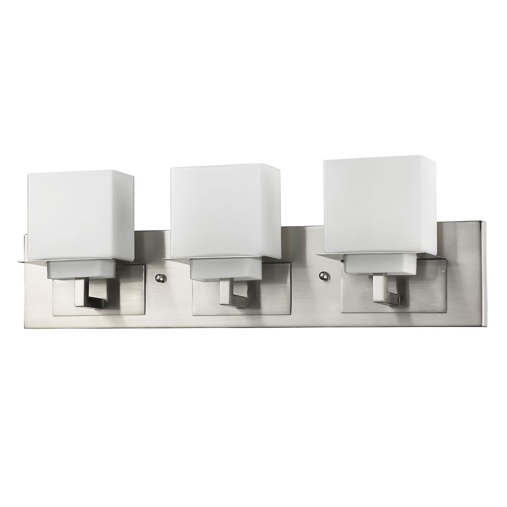 Acclaim Lighting-IN41331SN-Rampart - Three Light Bath Vanity - 22 Inches Wide by 7 Inches High Satin Nickel  Satin Nickel Finish with Opal White Glass