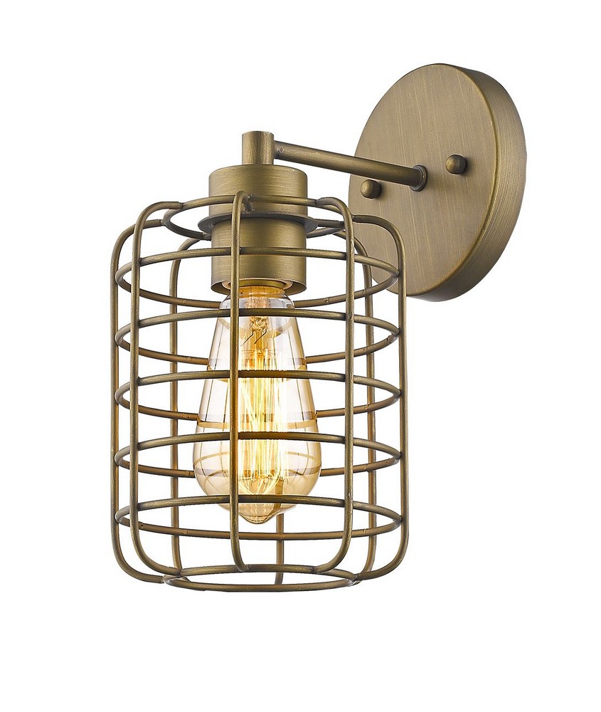 Acclaim Lighting-IN41332RB-Lynden - One Light Wall Sconce in Industrial Style - 6 Inches Wide by 11.25 Inches High   Raw Brass Finish