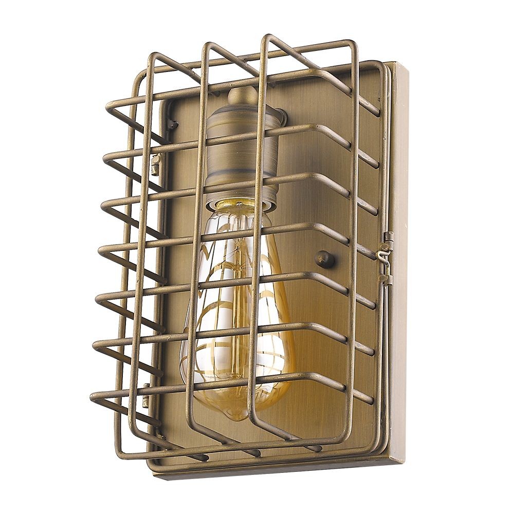 Acclaim Lighting-IN41333RB-Lynden - One Light Wall Sconce in Industrial Style - 6 Inches Wide by 9 Inches High   Raw Brass Finish