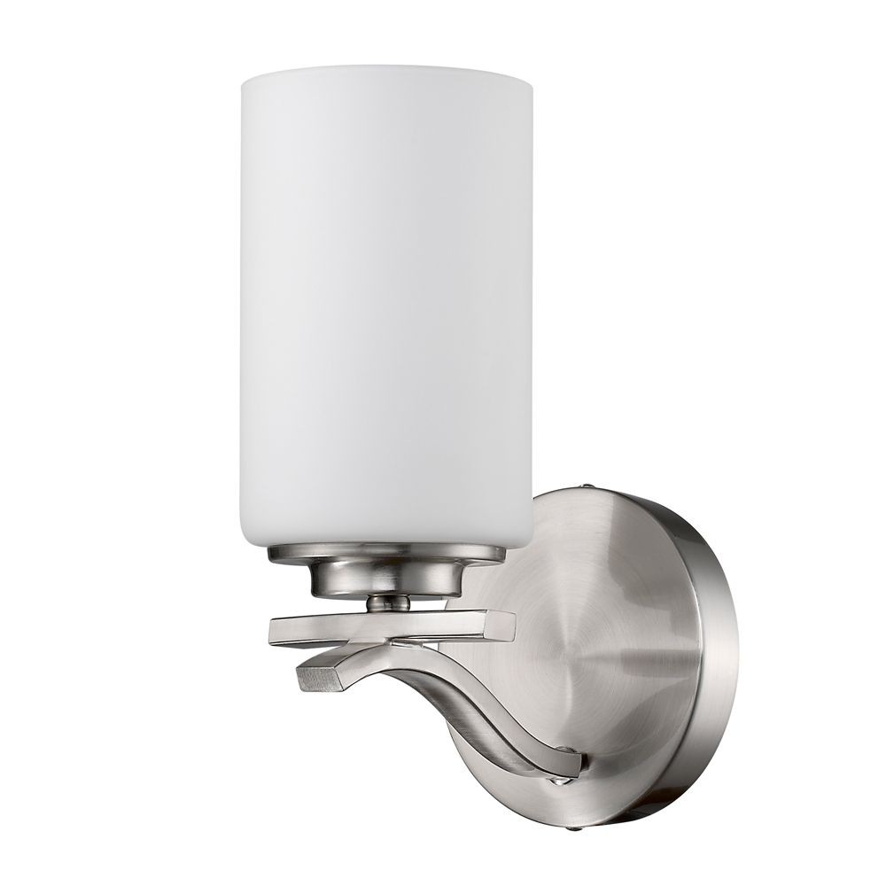 Acclaim Lighting-IN41335SN-Poydras - One Light Wall Sconce - 5 Inches Wide by 9.75 Inches High Satin Nickel  Satin Nickel Finish with Opal White Glass