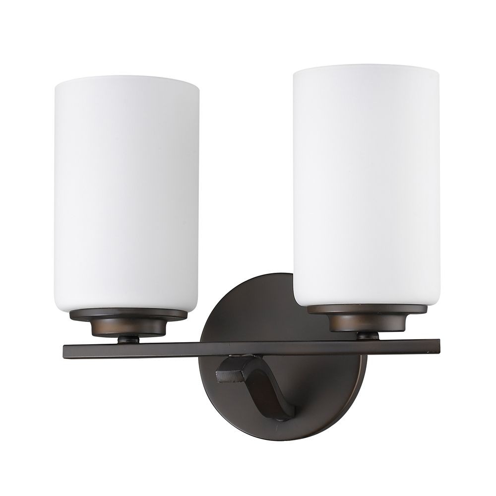 Acclaim Lighting-IN41336ORB-Poydras - Two Light Bath Vanity - 10.75 Inches Wide by 9.75 Inches High Oil Rubbed Bronze  Satin Nickel Finish with Opal White Glass