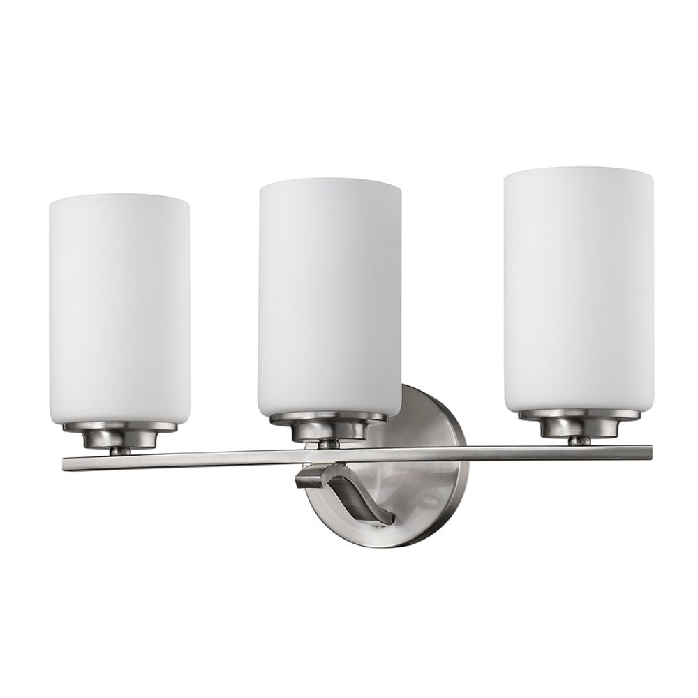 Acclaim Lighting-IN41337SN-Poydras - Three Light Bath Vanity - 17.75 Inches Wide by 9.75 Inches High Satin Nickel  Satin Nickel Finish with Opal White Glass