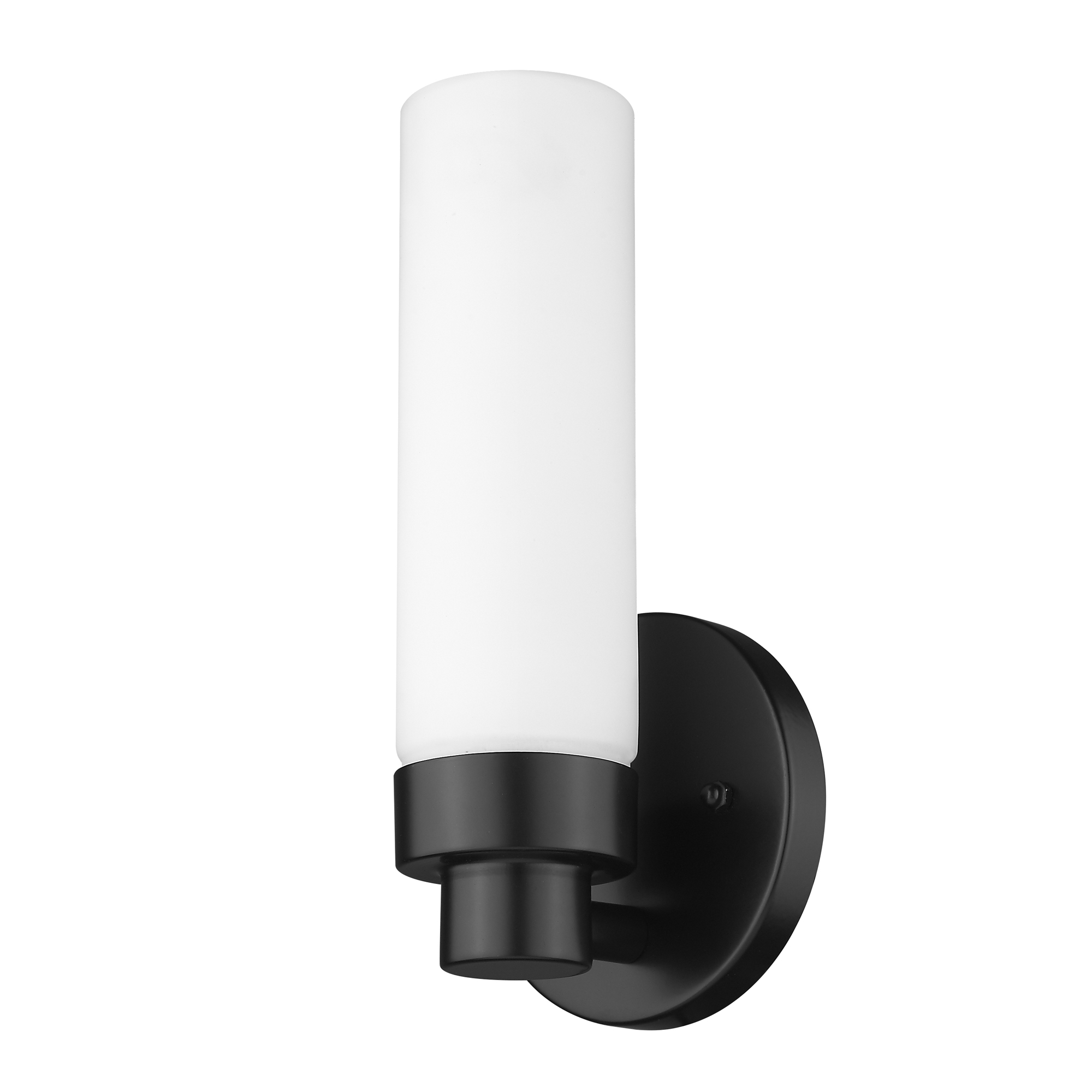 Acclaim Lighting-IN41385BK-Valmont - One Light Wall Sconce - 4.75 Inches Wide by 10 Inches High Matte Black  Satin Nickel Finish with Opal Glass