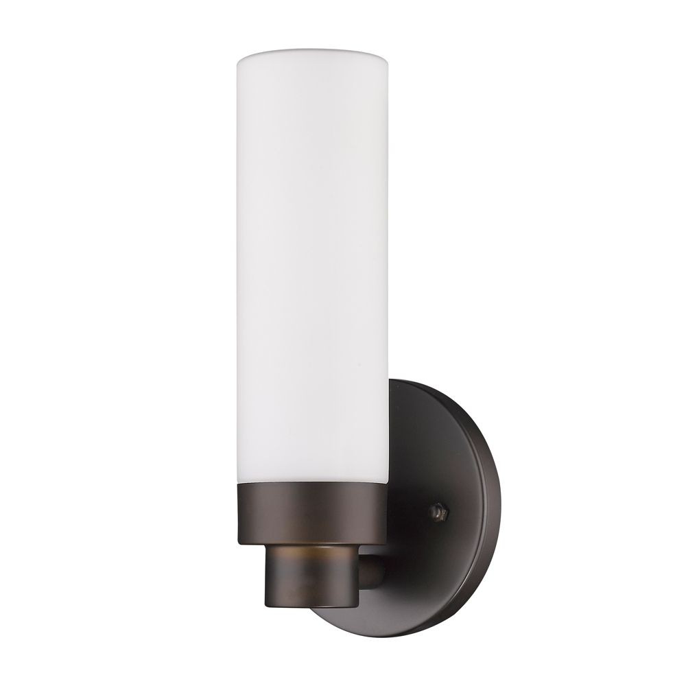 Acclaim Lighting-IN41385ORB-Valmont - One Light Wall Sconce - 4.75 Inches Wide by 10 Inches High Oil Rubbed Bronze  Satin Nickel Finish with Opal Glass