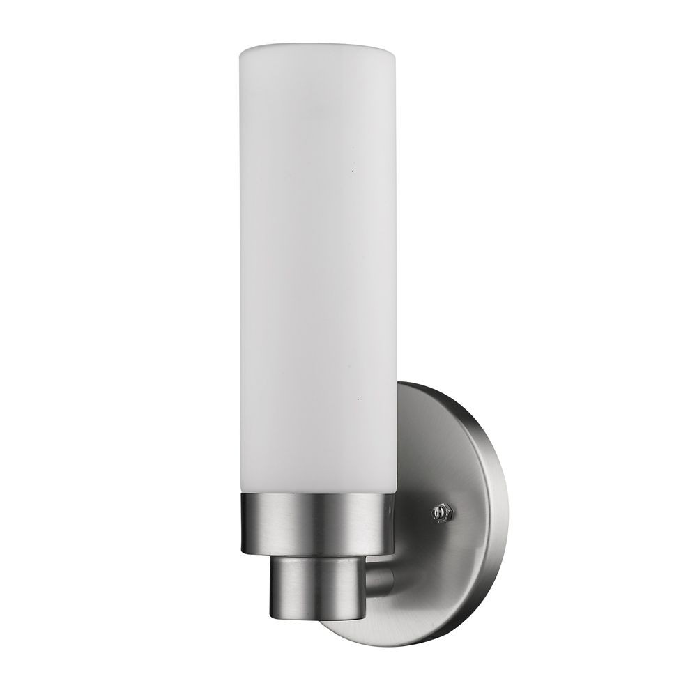 Acclaim Lighting-IN41385SN-Valmont - One Light Wall Sconce - 4.75 Inches Wide by 10 Inches High Satin Nickel  Satin Nickel Finish with Opal Glass