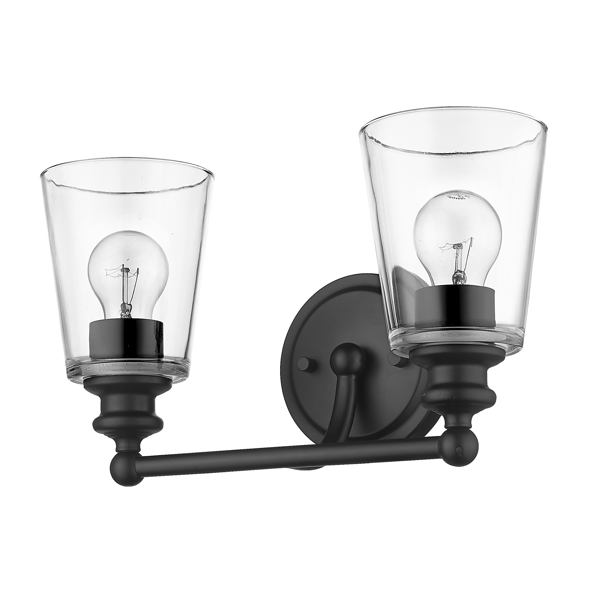 Acclaim Lighting-IN41401BK-Ceil 2-Light Vanity - 14.25 Inches Wide by 8.25 Inches High Matte Black  Chrome Finish