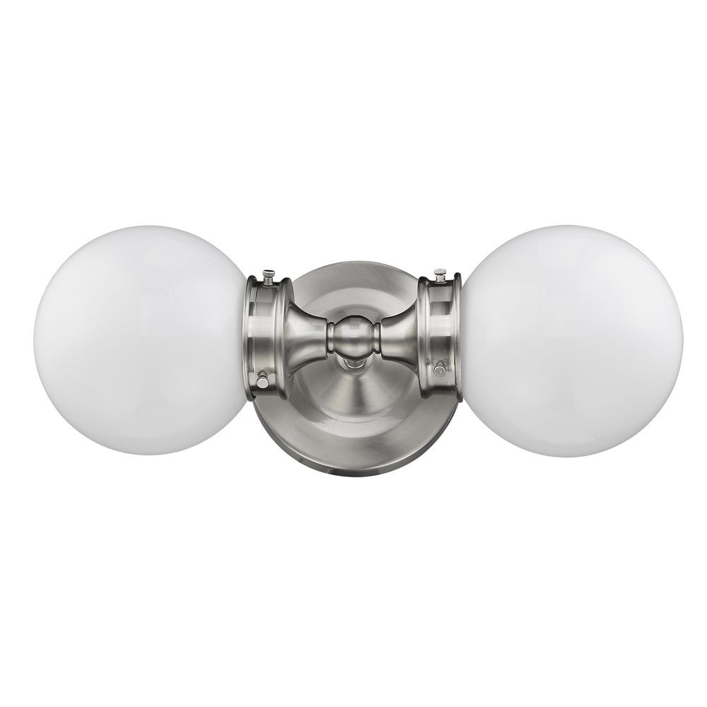Acclaim Lighting-IN41411SN-Fairfax - Two Light Bath Vanity   Satin Nickel Finish with White Opal Glass