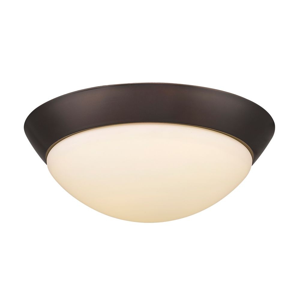 Acclaim Lighting-IN51394ORB-13 Inch 18W 1 LED Flush Mount - 13 Inches Wide by 4.75 Inches High Oil Rubbed Bronze  Satin Nickel Finish with Opal White Glass