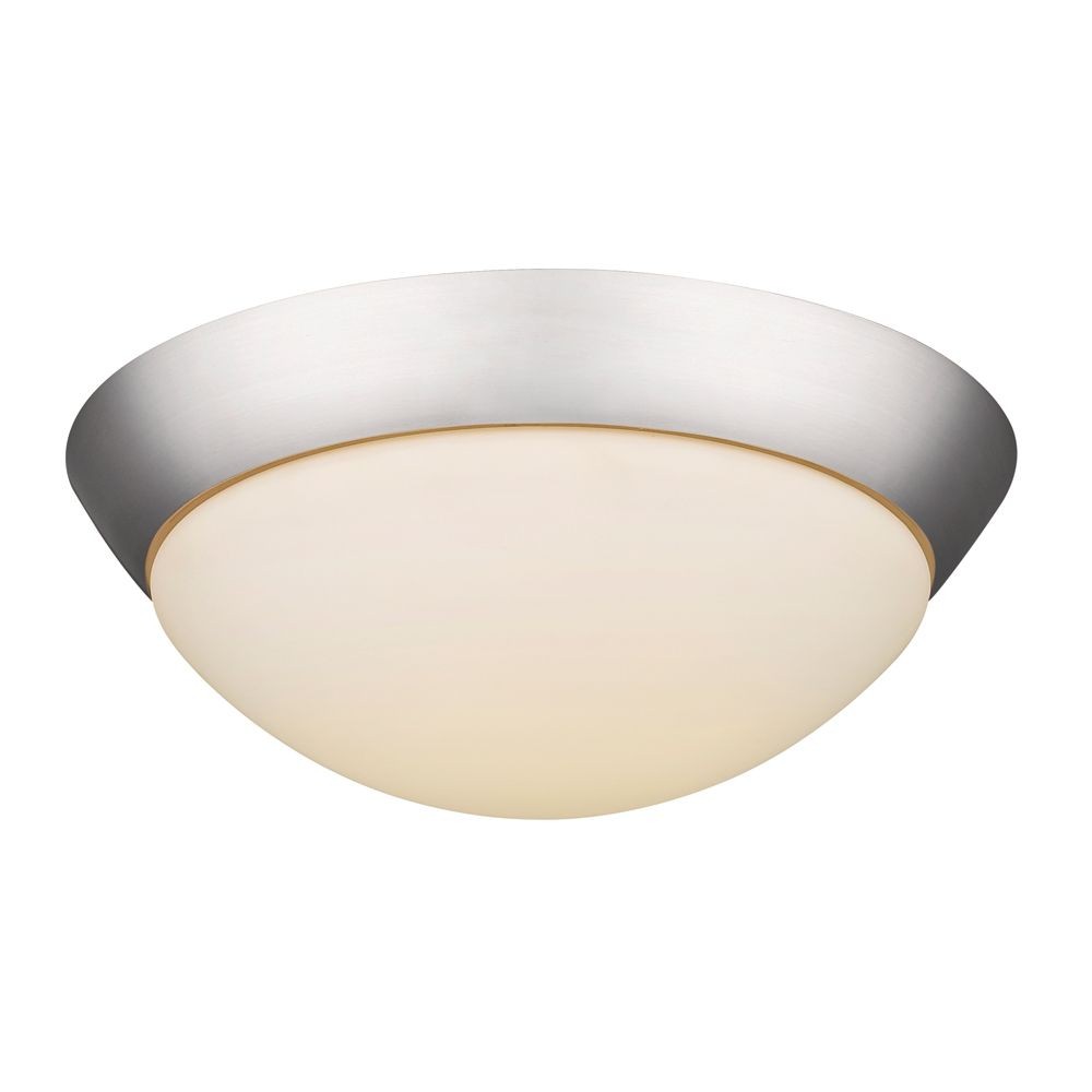 Acclaim Lighting-IN51394SN-13 Inch 18W 1 LED Flush Mount - 13 Inches Wide by 4.75 Inches High Satin Nickel  Satin Nickel Finish with Opal White Glass