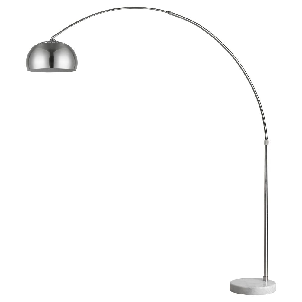 Acclaim Lighting-TFA8005-Mid - One Light Arc Floor Lamp - 84 Inches Wide by 64 Inches High   Brushed Steel/White Marble Finish