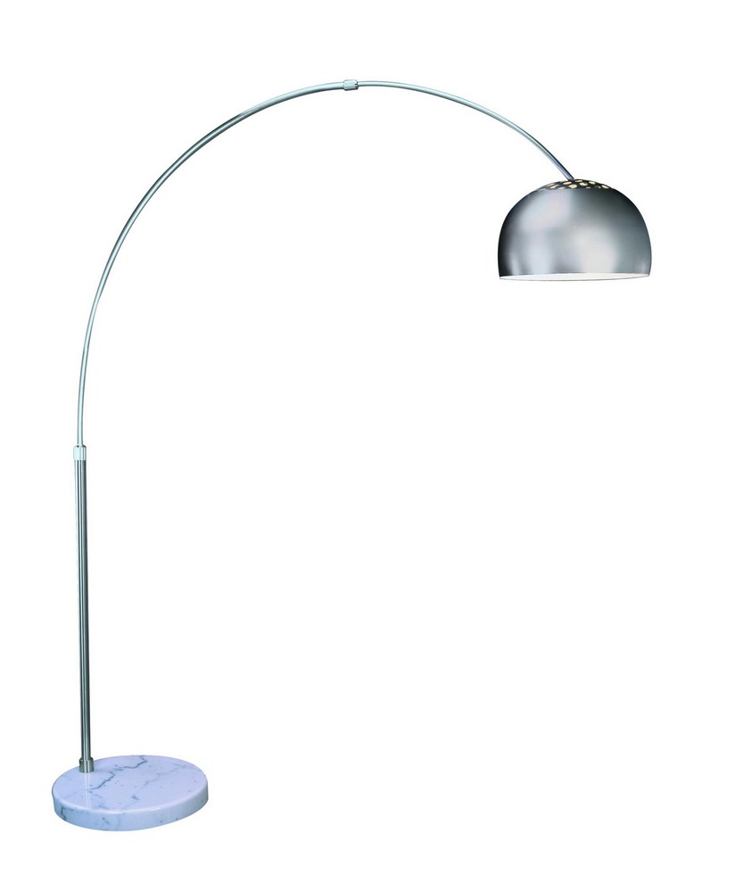 Acclaim Lighting-TFA9005-Big - One Light Arc Floor Lamp - 95 Inches Wide by 87 Inches High   Brushed Steel/White Marble Finish