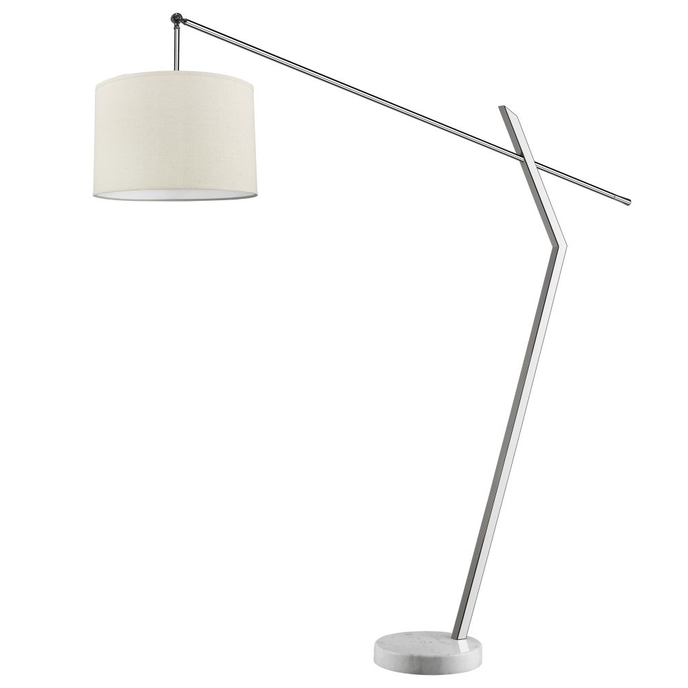 Acclaim Lighting-TFA9900-Chelsea - Two Light Arc Floor Lamp - 77 Inches Wide by 96 Inches High   Polished Chrome Finish with Ash Woven Linen Shade