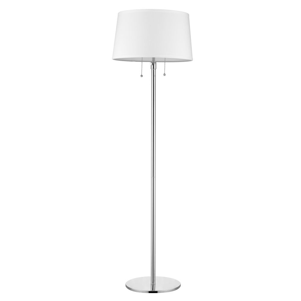 Acclaim Lighting-TFB435-26-Lifestyles III - Two Light Floor Lamp - 53 Inches Wide by 16 Inches High   Polished Chrome Finish with Off-White Linen Shade