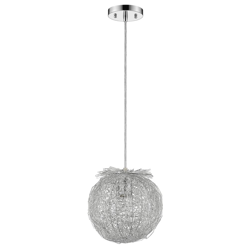 Acclaim Lighting-TP4096-Distratto - One Light Pendant - 12 Inches Wide by 12 Inches High   Polished Chrome Finish with Enmeshed Wire Shade