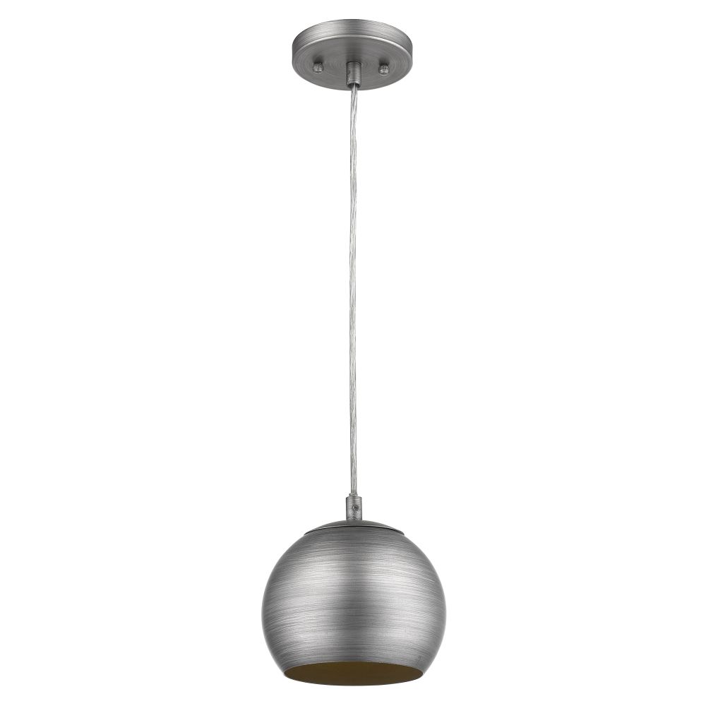 Acclaim Lighting-TP7263-66-Lattitude - One Light Mini Pendant - 7 Inches Wide by 7 Inches High   Weathered Pewter Finish