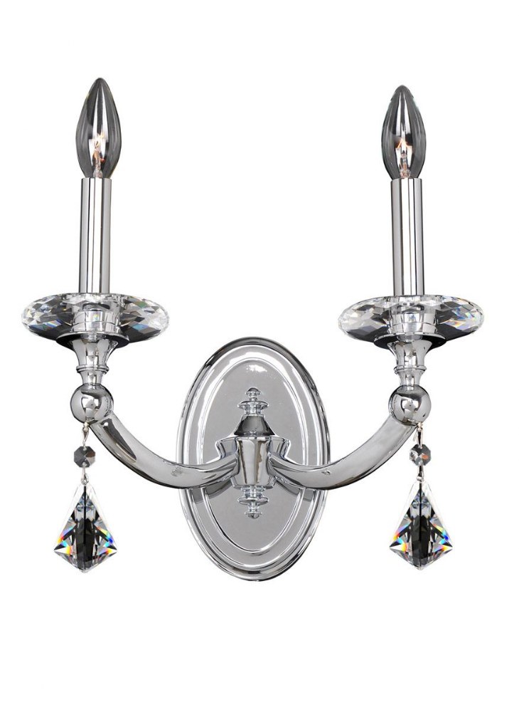 Allegri Lighting-012122-010-FR001-Floridia - Two Light Wall Bracket Chrome  Chrome Finish with Firenze Clear Crystal