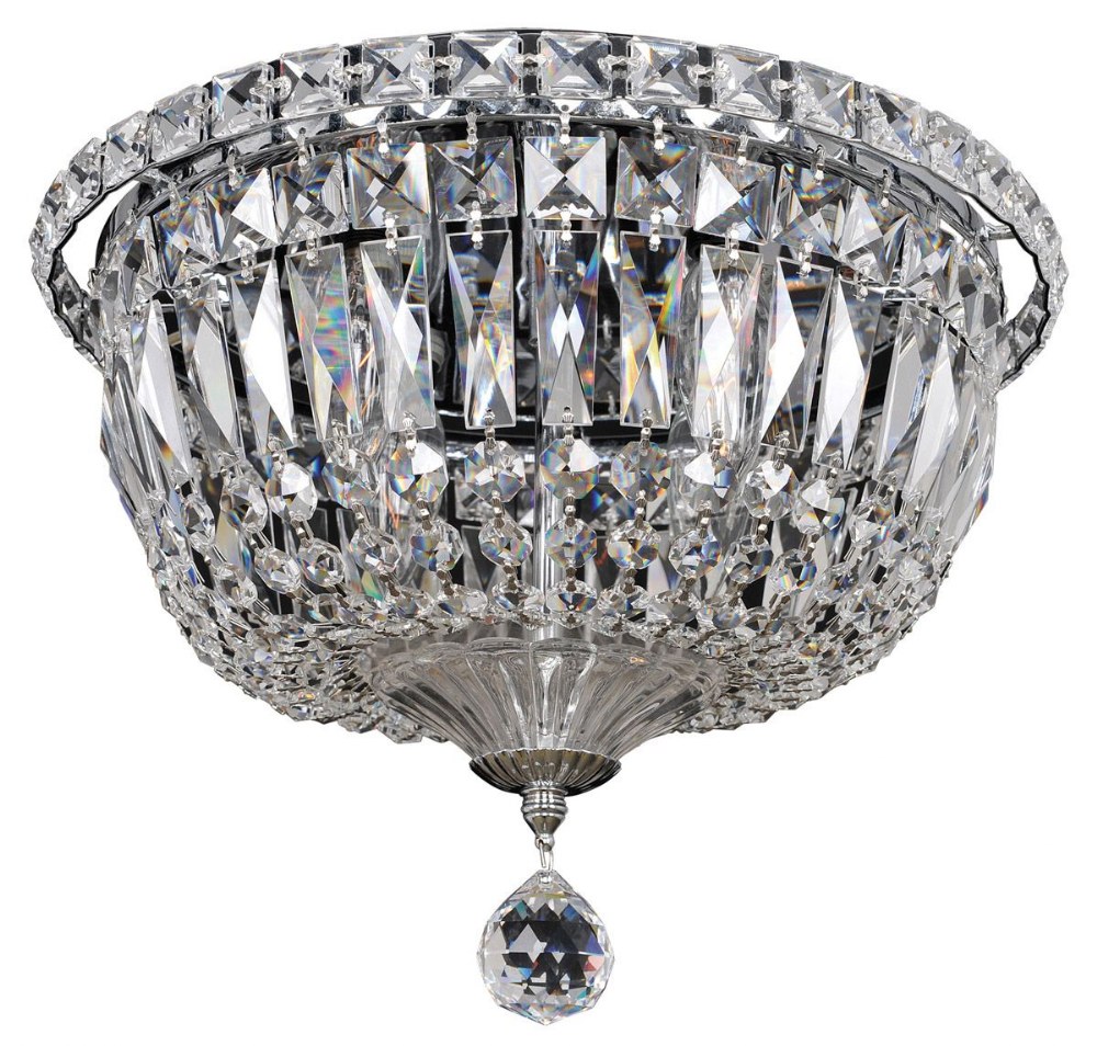 Allegri Lighting-020243-010-FR001-Betti - Four Light Flush Mount   Chrome Finish with Firenze Clear Crystal