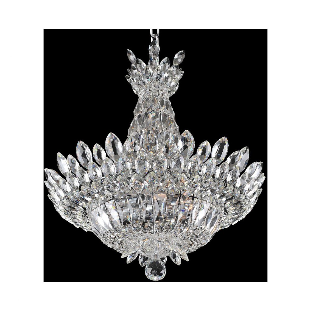 Allegri Lighting-020570-010-FR001-Belluno - Six Light Pendant   Chrome Finish with Firenze Clear Crystal