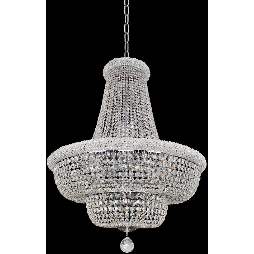 Allegri Lighting-020972-010-FR001-Napoli - Twenty-One Light Pendant   Chrome Finish with Firenze Clear Crystal