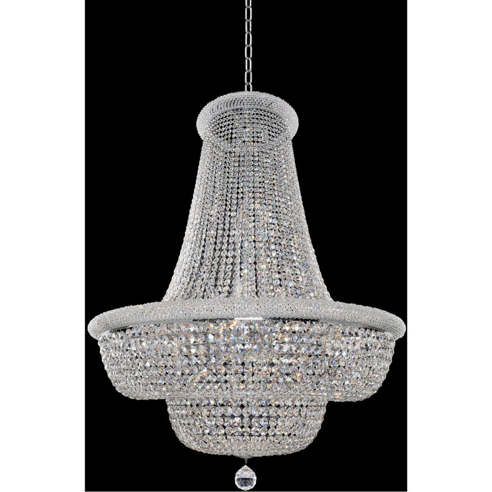 Allegri Lighting-020973-010-FR001-Napoli - Thirty-Three Light Pendant   Chrome Finish with Firenze Clear Crystal