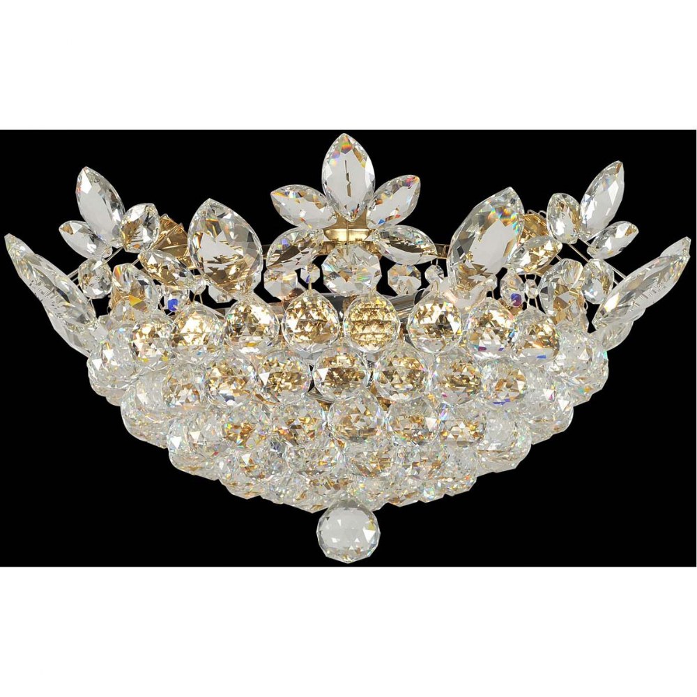 Allegri Lighting-021040-018-FR001-Treviso - Eight Light Pendant   18K Gold Finish with Firenze Clear Crystal