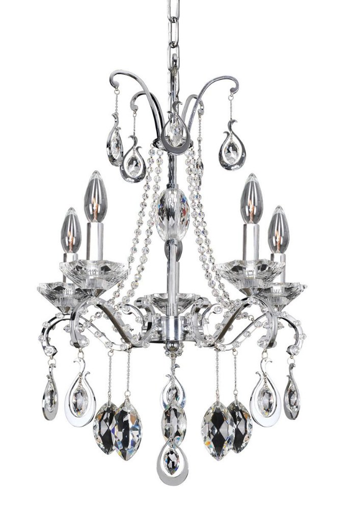 Allegri Lighting-023553-010-FR001-Torreli - Five Light Chandelier   Chrome Finish with Firenze Clear Crystal