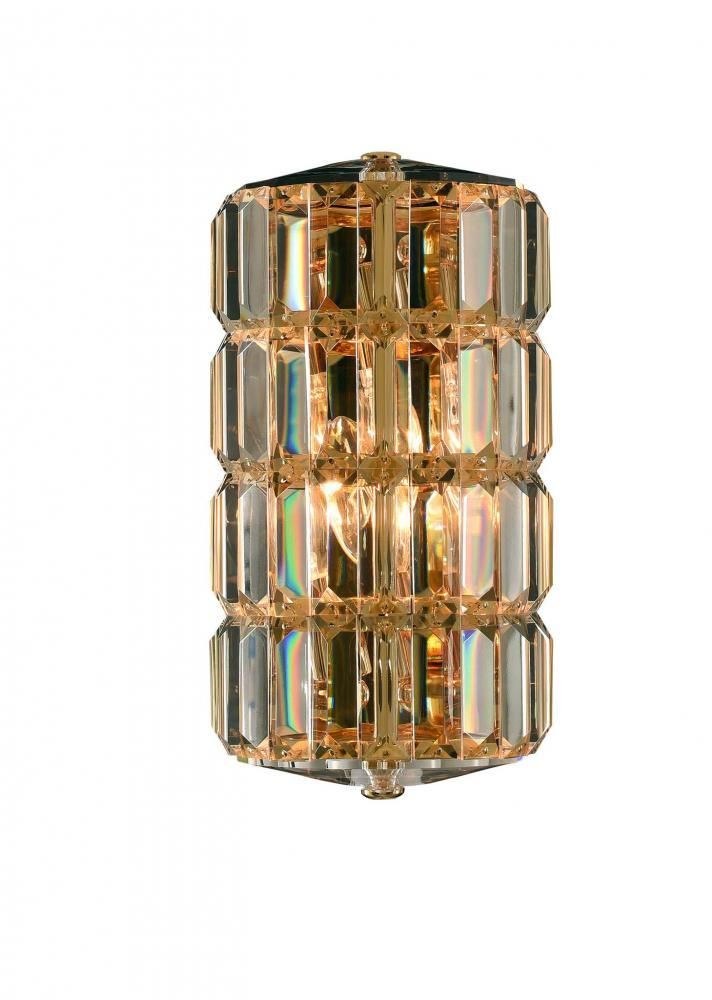 Allegri Lighting-025720-010-FR001-Julien - Two Light Small Wall Sconce   Chrome Finish with Firenze Clear Crystal