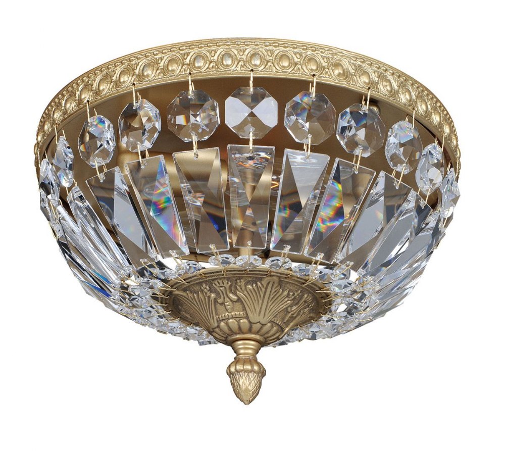 Allegri Lighting-025940-010-FR001-Lemire - Two Light Flush Mount   Chrome Finish with Firenze Clear Crystal