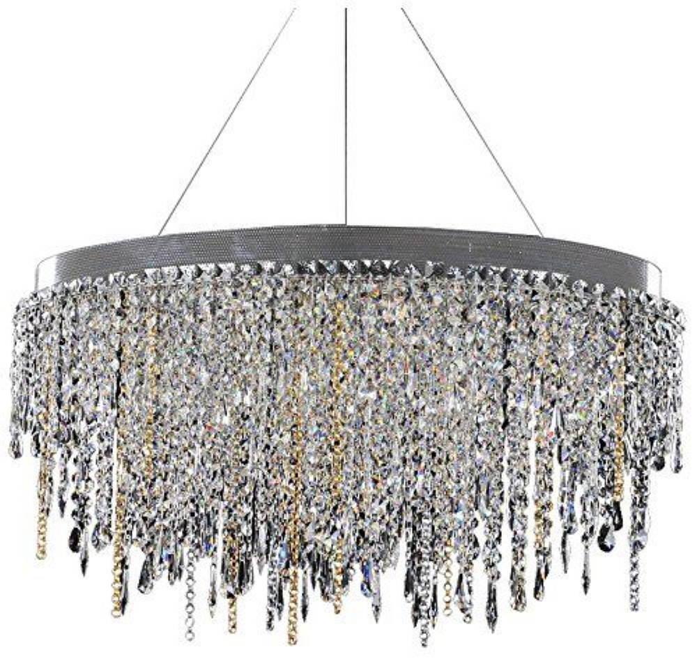 Allegri Lighting-028254-010-FR001-Tenuta - Ten Light Island   Chrome Finish with Firenze Clear Crystal