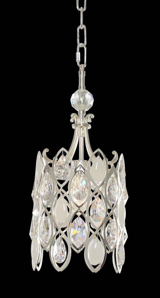 Allegri Lighting-028750-017-FR001-Prive - One Light Mini Pendant   Two Tone Silver Finish with Firenze Clear Crystal