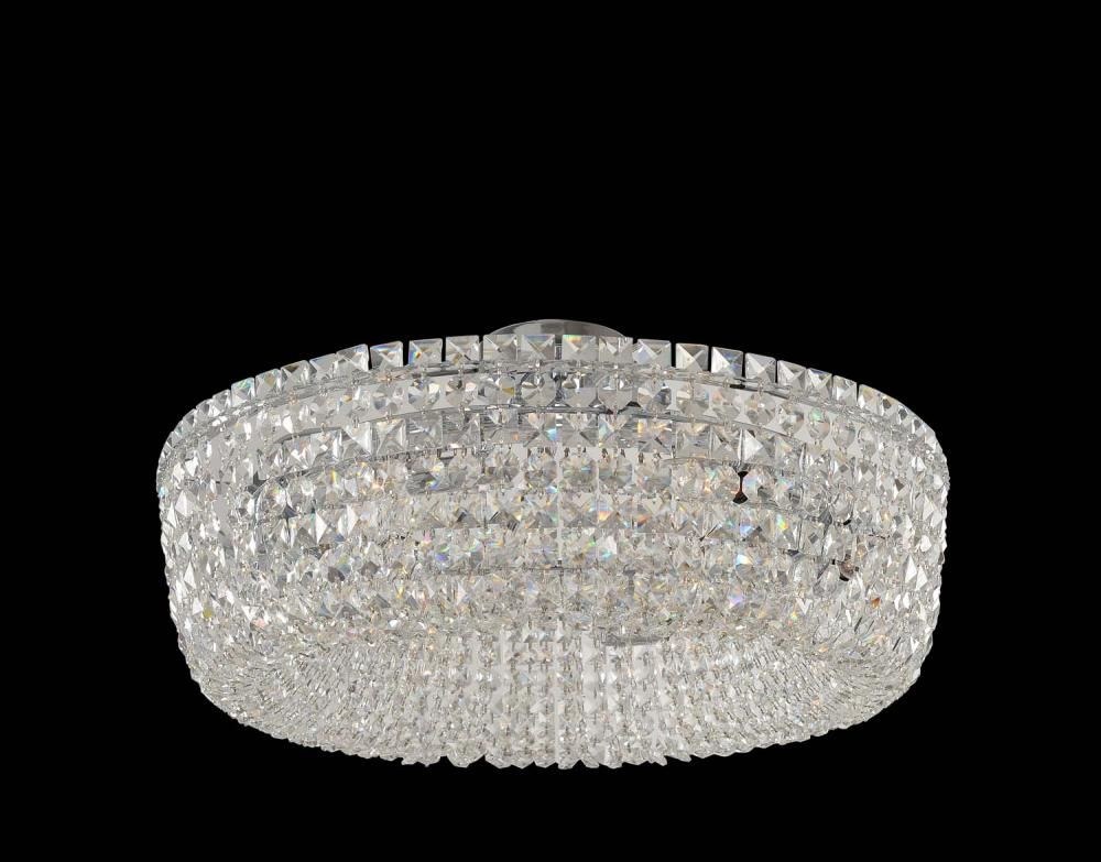 Allegri Lighting-029441-010-FR001-Cessano - Six Light Semi-Flush Mount   Chrome Finish with Firenze Clear Crystal