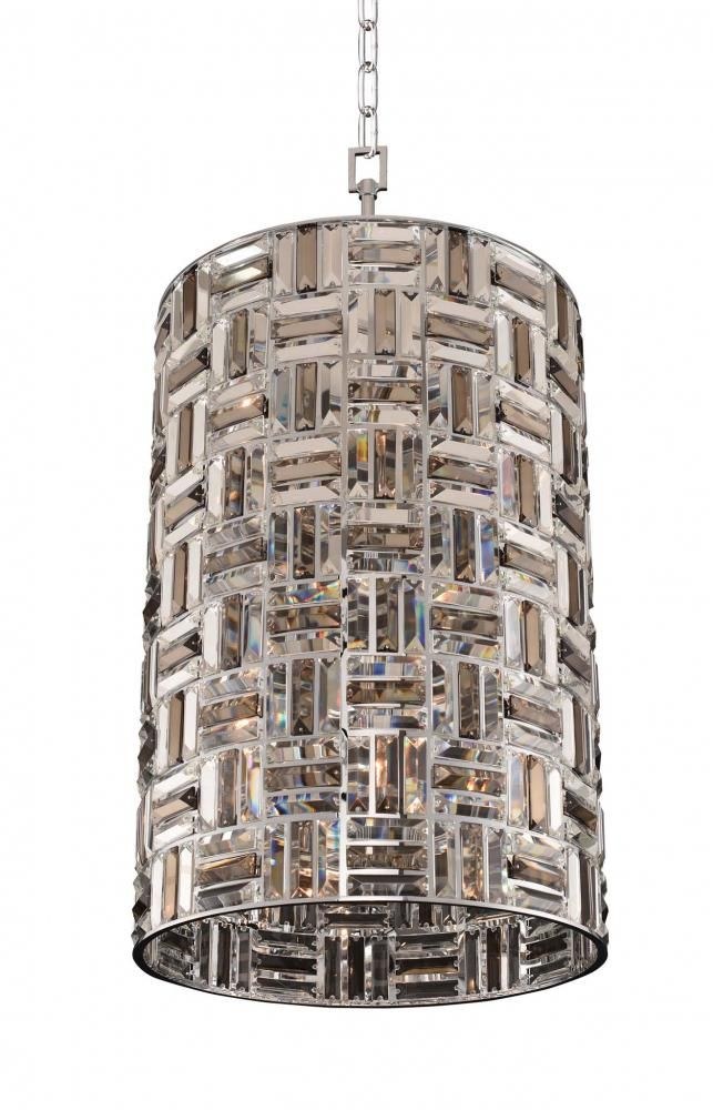 Allegri Lighting-031750-010-FR000-Modello - Eight Light 2-Tier Small Foyer   Chrome Finish with Firenze Mixed Crystal