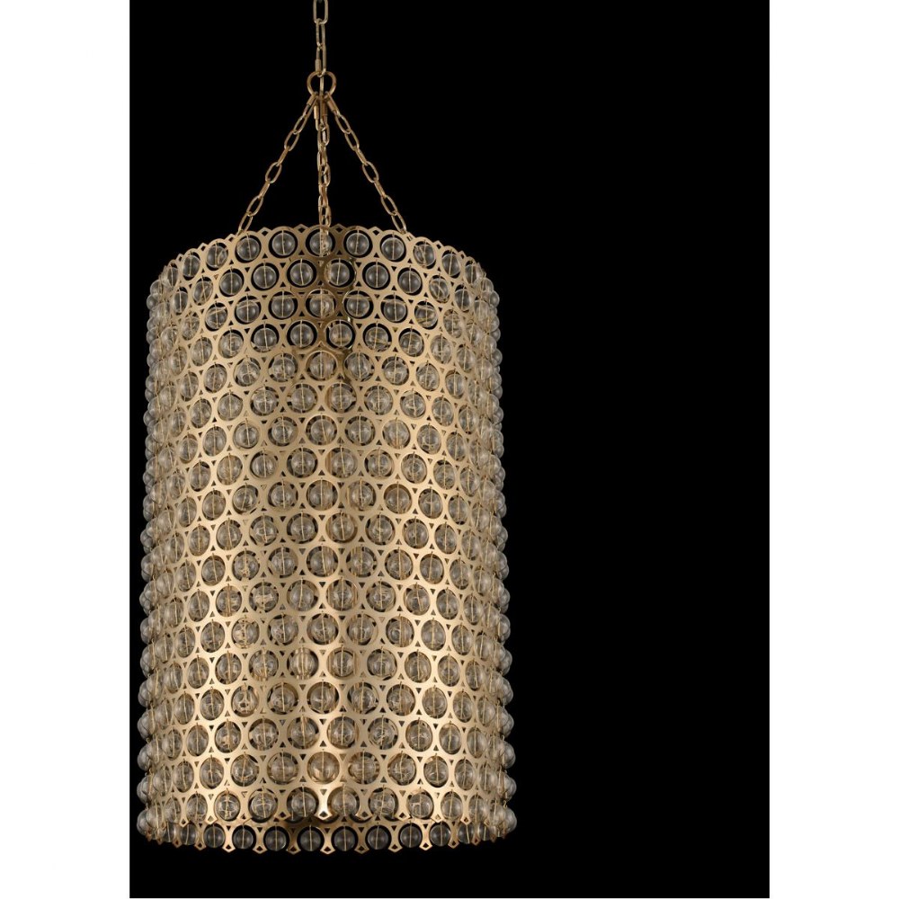 Allegri Lighting-032250-038-Vita - Six Light 2-Tier Foyer   Brushed Champagne Gold Finish with Firenze Clear Crystal