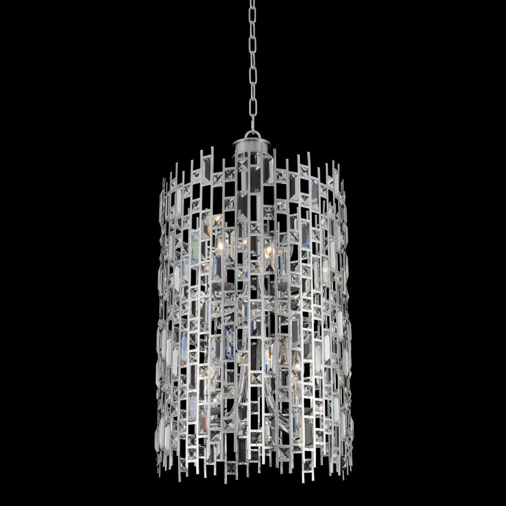 Allegri Lighting-033050-010-FR001-Fonseca - Eight Light Foyer   Chrome Finish with Firenze Clear Crystal