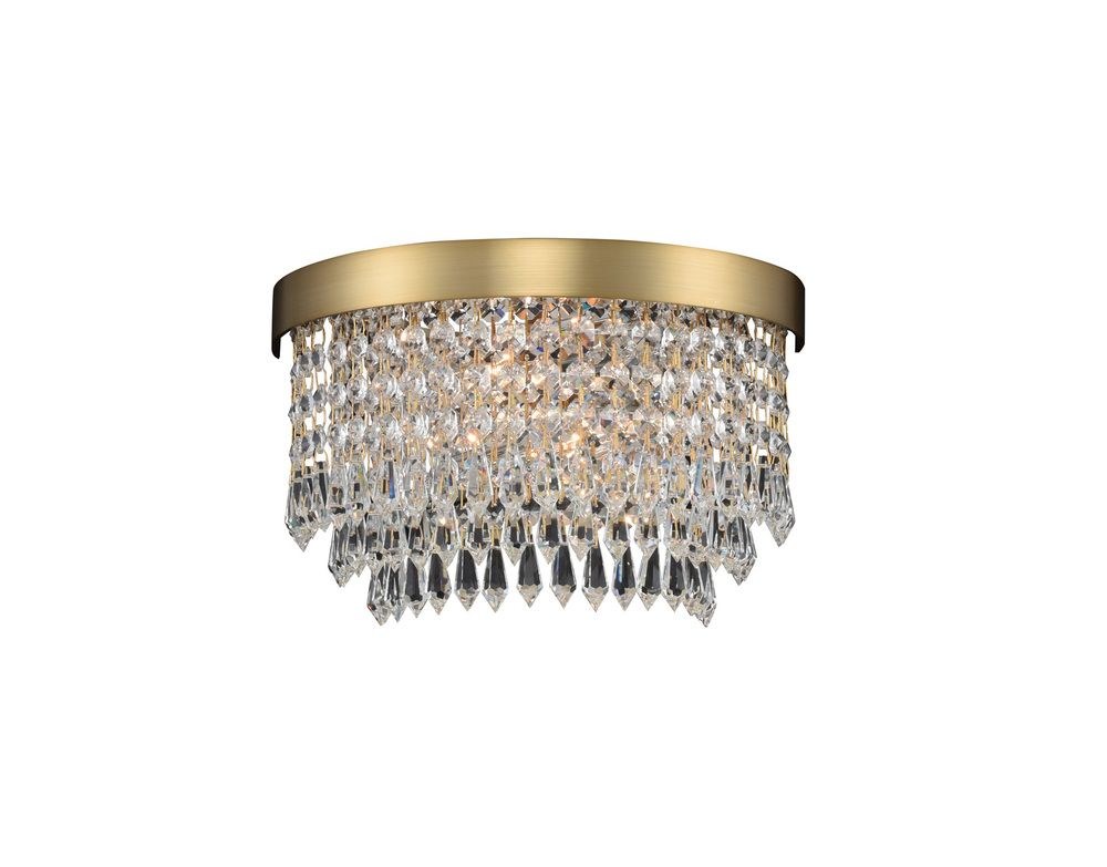 Allegri Lighting-033920-044-FR001-Tavo - Two Light Wall Sconce   Winter Brass Finish with Firenze Crystal