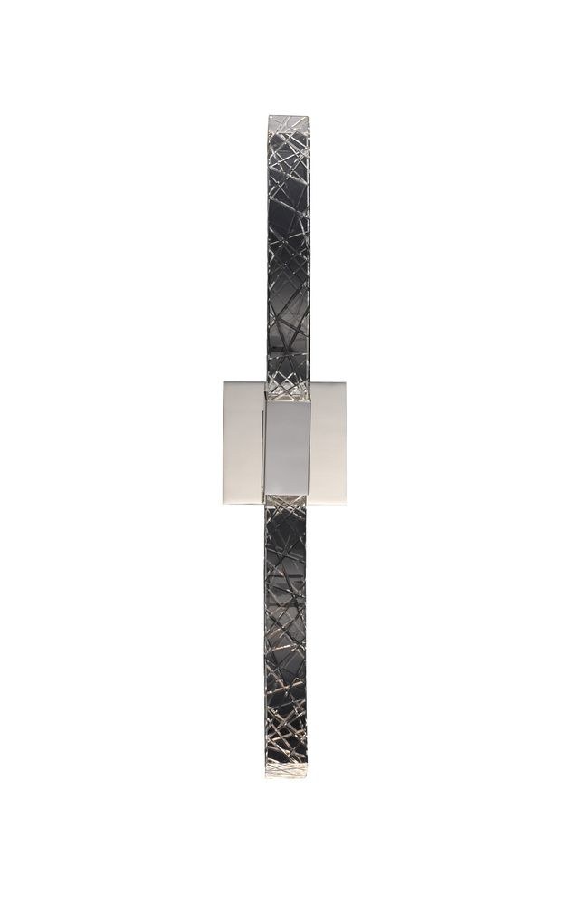 Allegri Lighting-034820-046-FR001-Athena - 26 Inch 8W 2 LED Wall Sconce   Polish Nickel Finish with Artisan Handcut Firenze Crystal