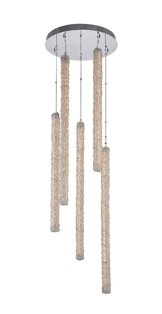 Allegri Lighting-035557-010-FR001-Lina - 24 Inch 102W 5 Column LED Foyer   Lina - 24 Inch 102W 5 Column LED Foyer